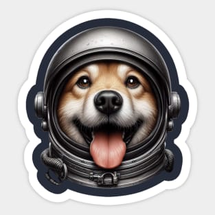 astronaut dog Sticker